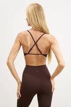 Base Sculpting Skinny Ruched Bra - Carob