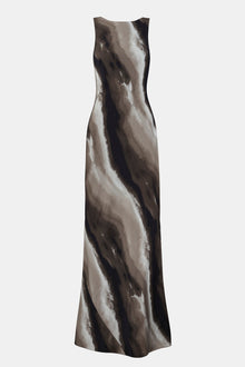 Satin Backless Cowl Maxi Dress - Sage Marble
