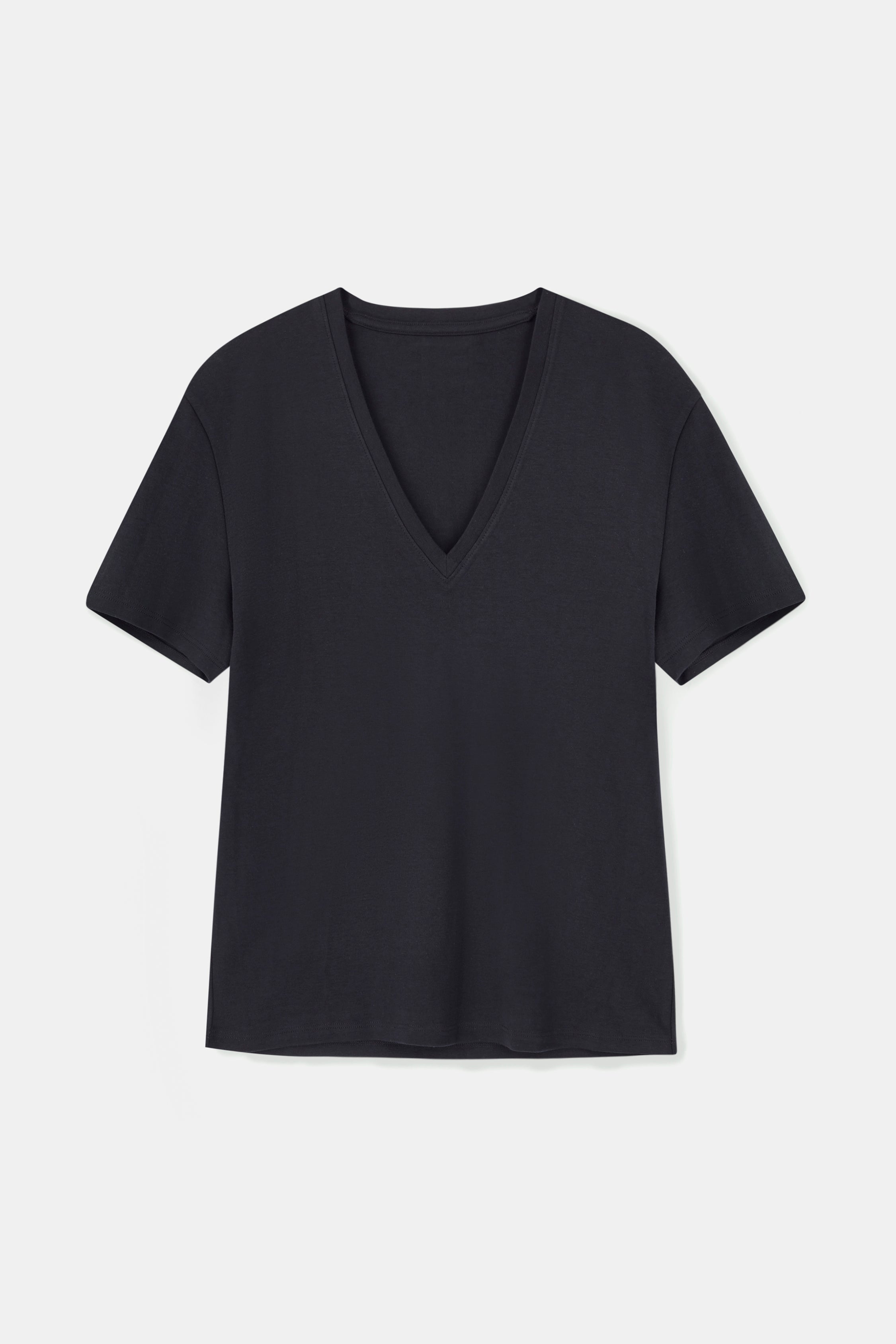Classic V Neck T Shirt - Black