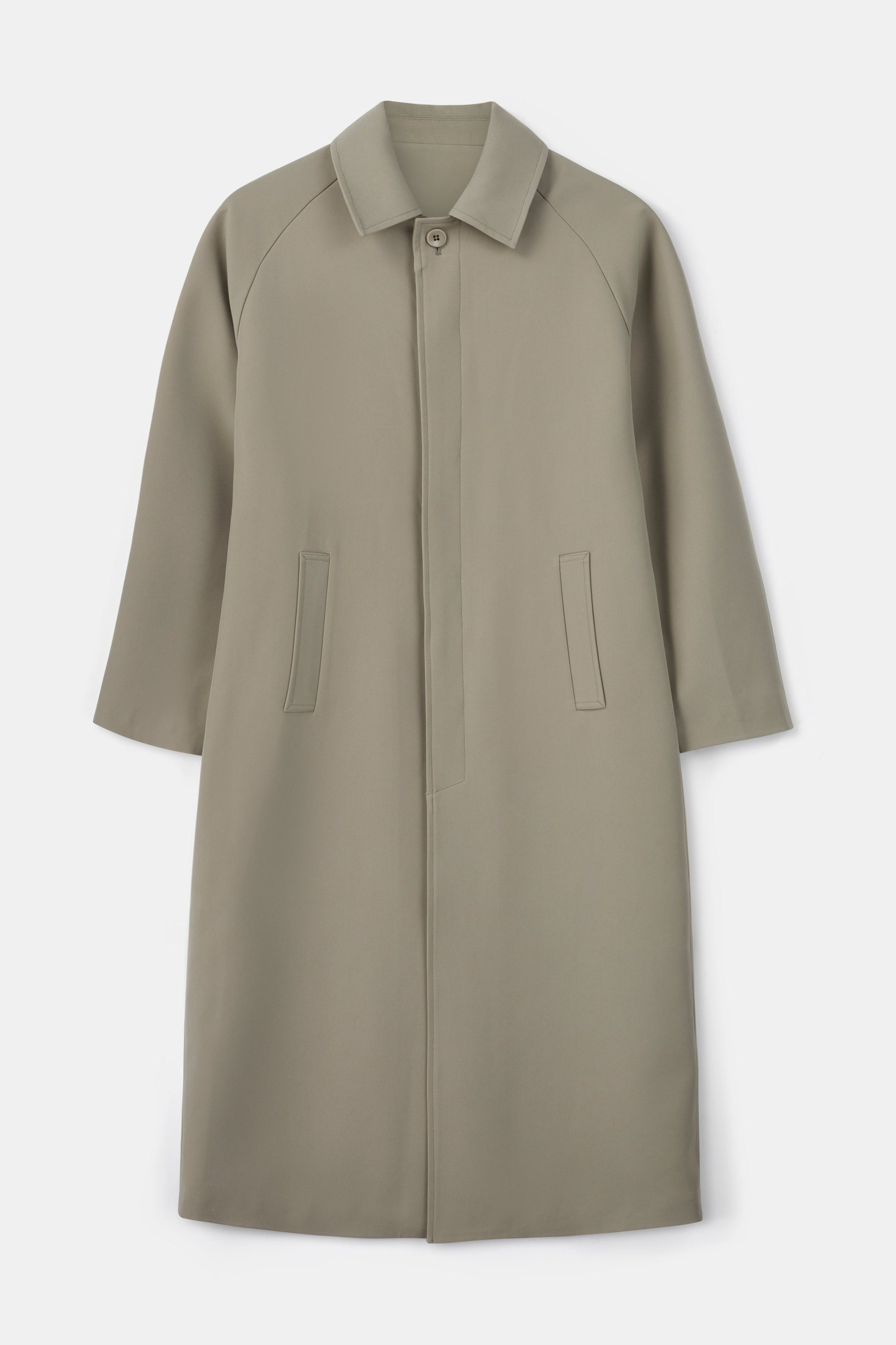 Clean Cut Longline Driving Coat - Antique Sage