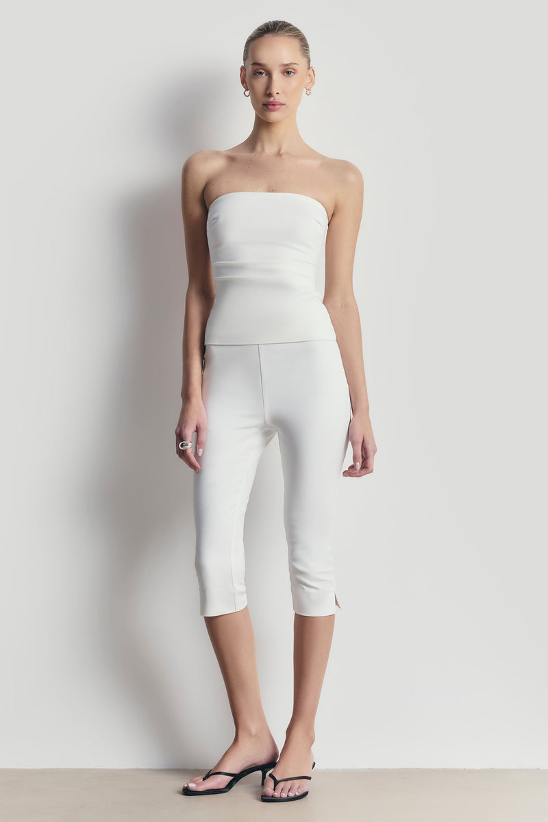Tailored Ruched Bodice - White
