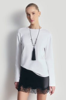 Oversized Longsleeve T Shirt - White