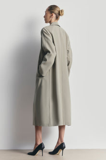 Clean Cut Longline Driving Coat - Antique Sage