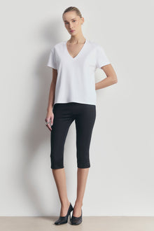 Classic V Neck T Shirt - White