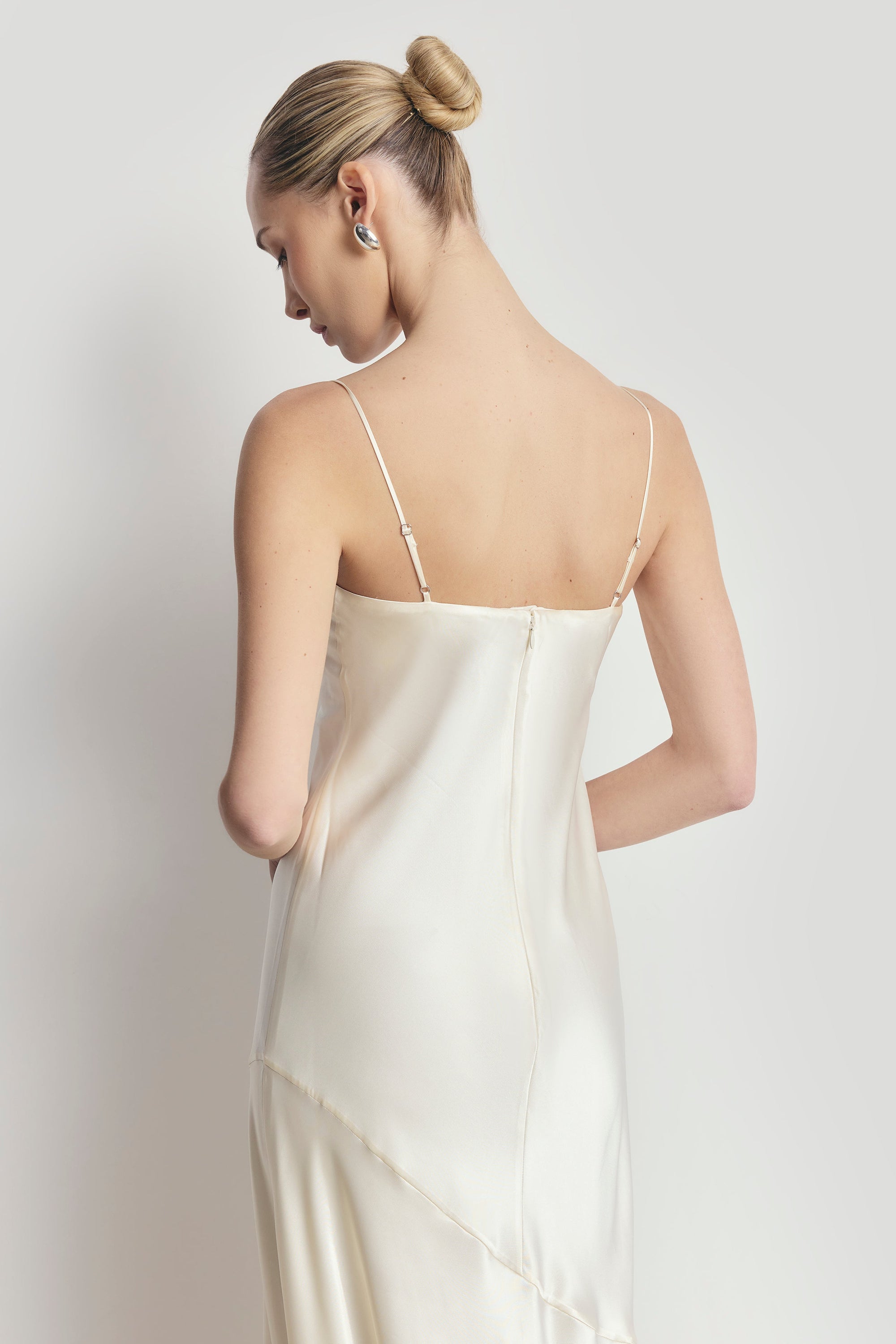 Satin Cup Detail Slip Dress