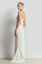 Lace Corset Gown with Sweetheart Neckline - Cream