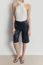 Hooded Halterneck Bodysuit - White