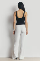 Tailored Draped Belt Trousers - White