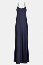 Satin Scoop Neck Camisole Maxi Dress - Navy