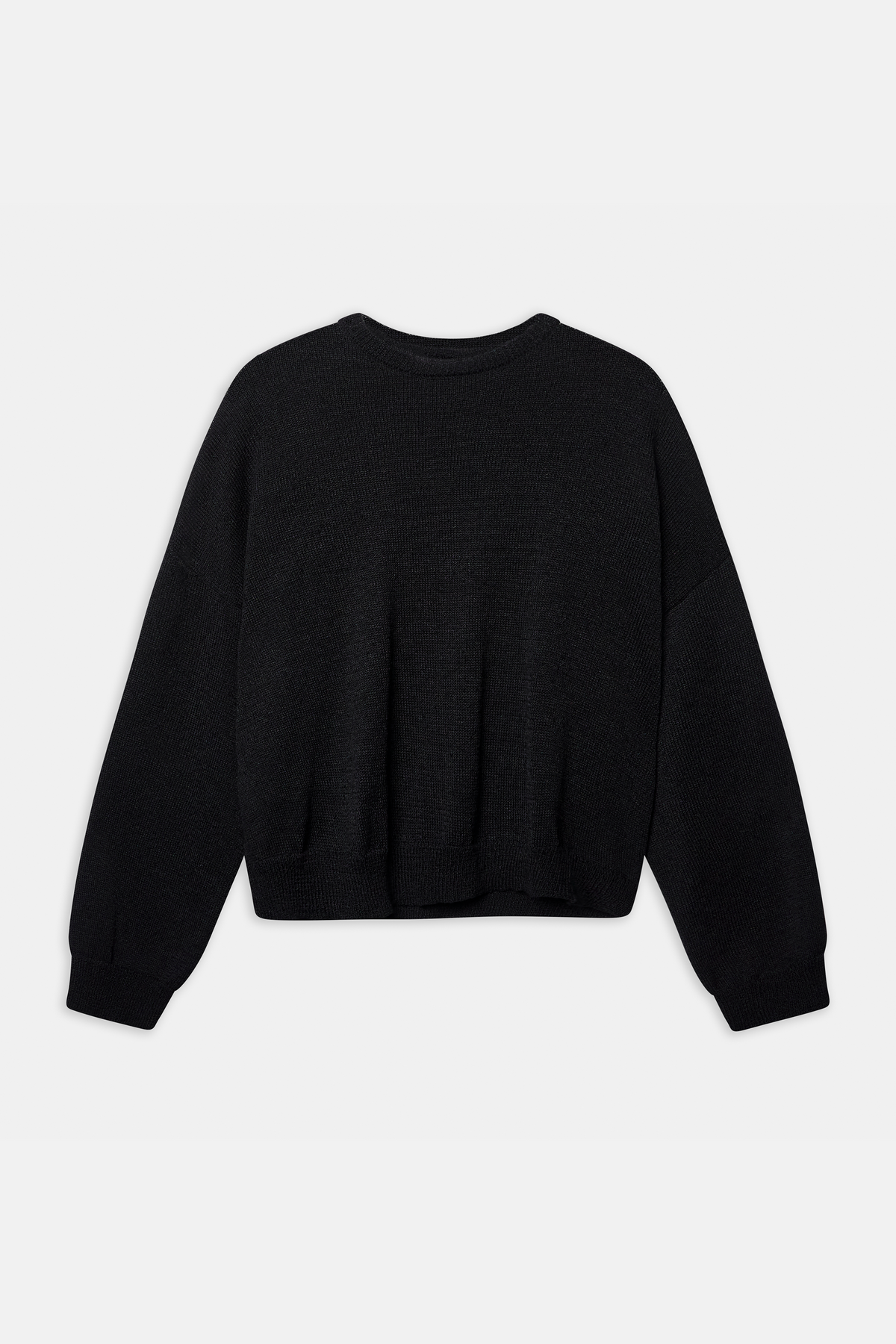 Black crochet knit jumper hotsell