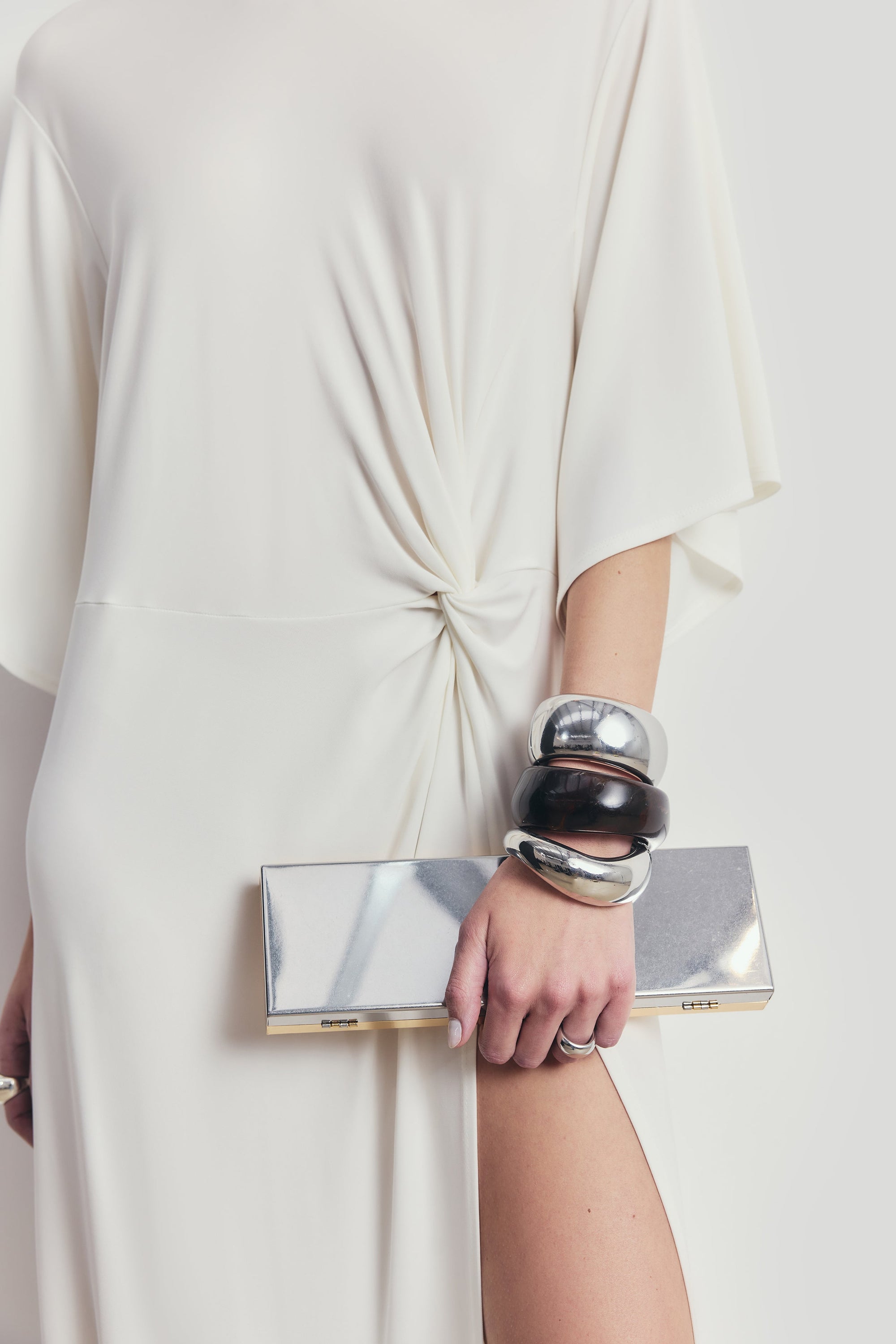 Relaxed Dropped Waist T-Shirt Gown - White | BOA