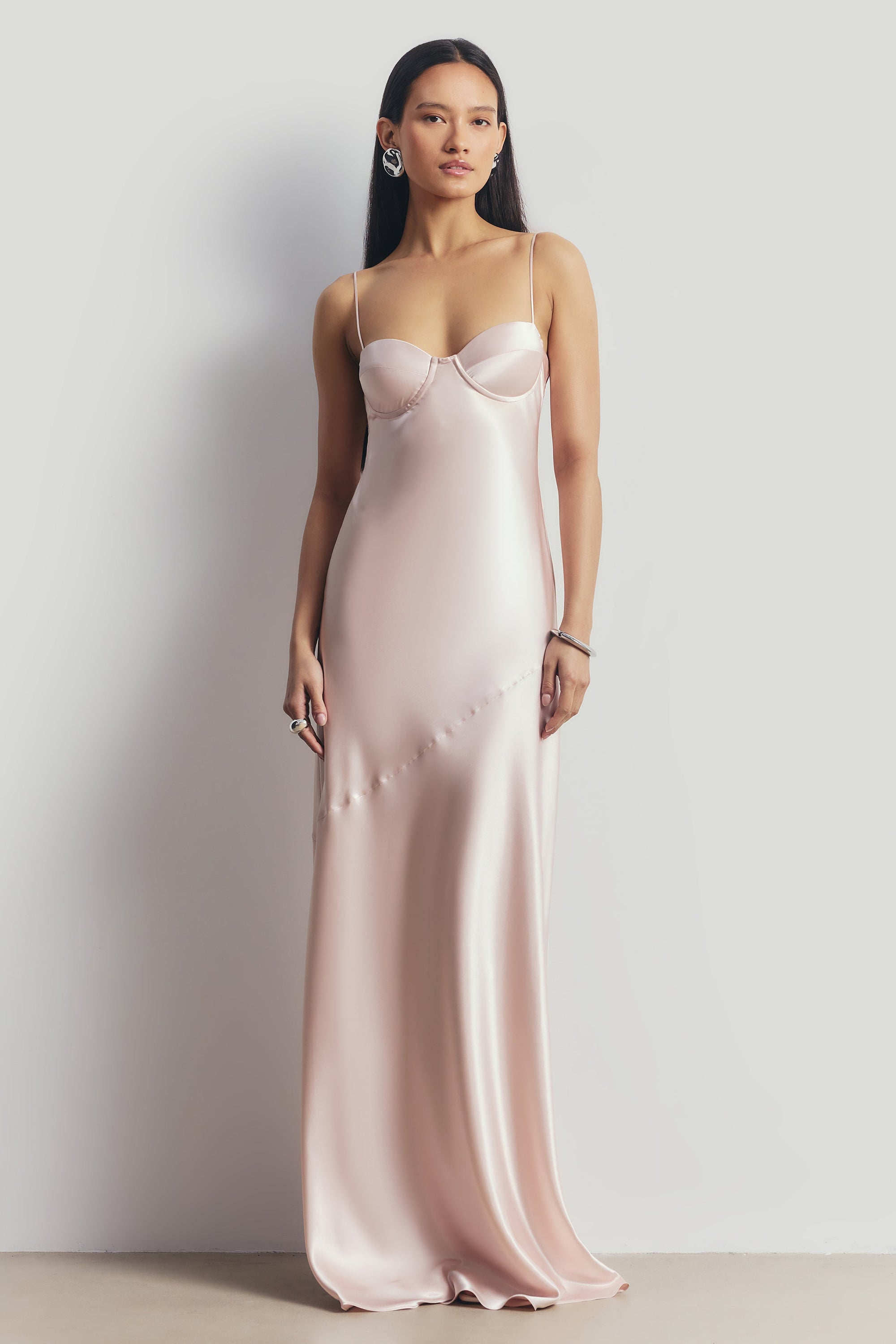 blossom pointelle slip dress Satin Cup Detail Slip Dress - Blossom