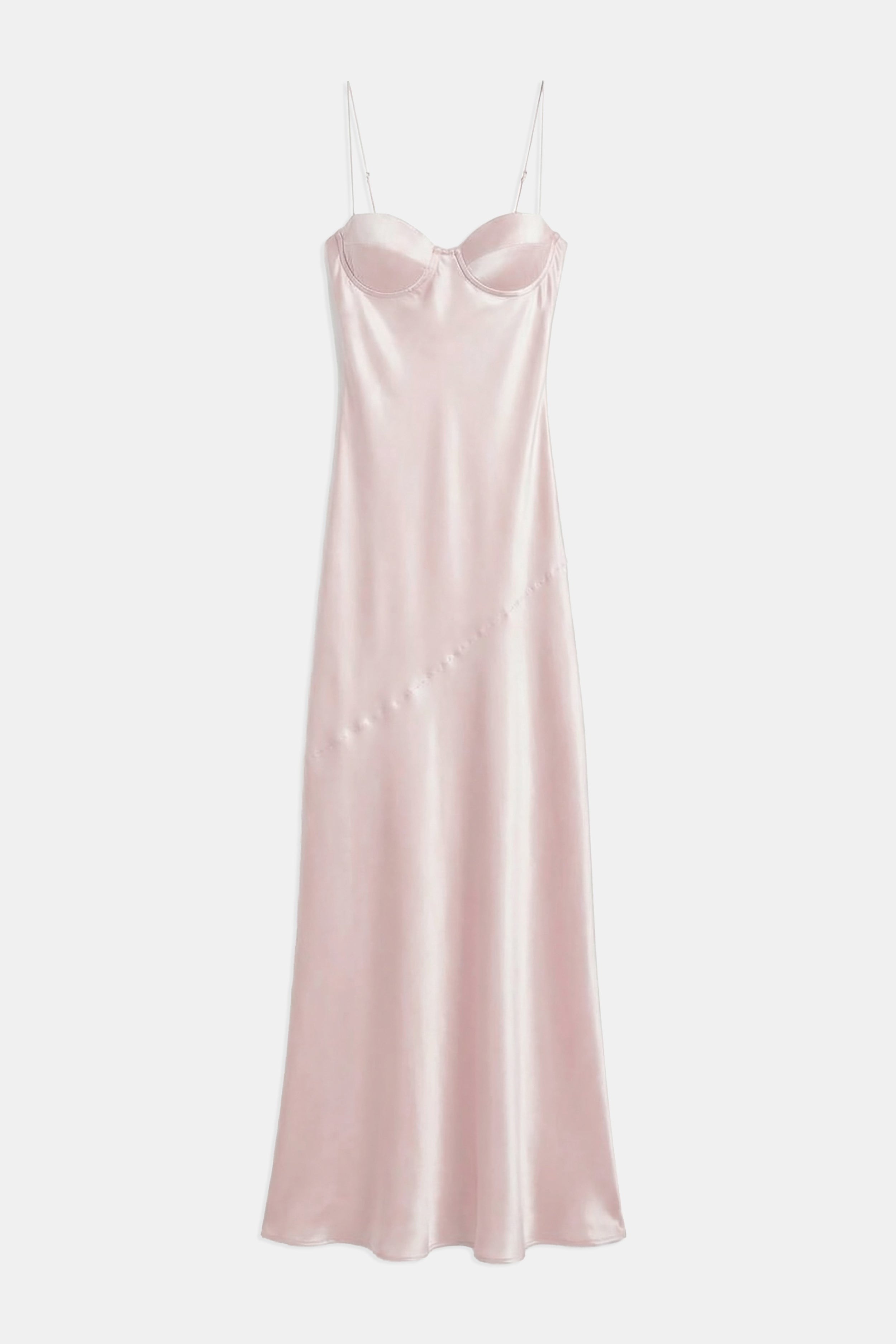 Satin Cup Detail Slip Dress - Blossom | BOA Satin Cup Detail Slip Dress - Blossom | BOA