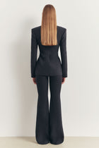 Tailored Collarless Blazer - Petrol