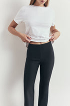 Tailored Clean Cut Wide Leg Trousers - Petrol