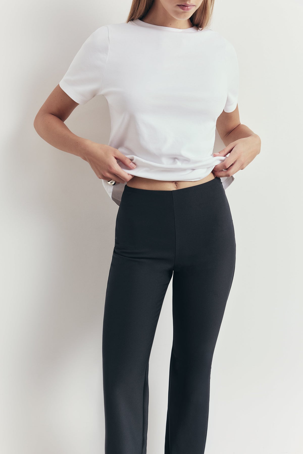 Tailored Clean Cut Wide Leg Trousers - Petrol