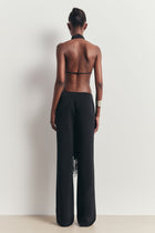 Clean Cut Low Rise Straight Leg Trousers - Black