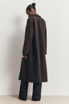 Clean Cut Longline Driving Coat - Java