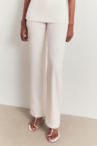 Clean Cut Low Rise Straight Leg Trousers - White