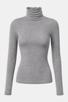 High Neck Longsleeve Top - Slate