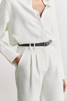 Effortless Pleated Longline Shorts - White