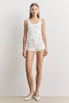 Formal Tailored Micro Shorts - Cream