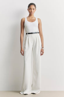 Soft Ribbed Tank Top - White