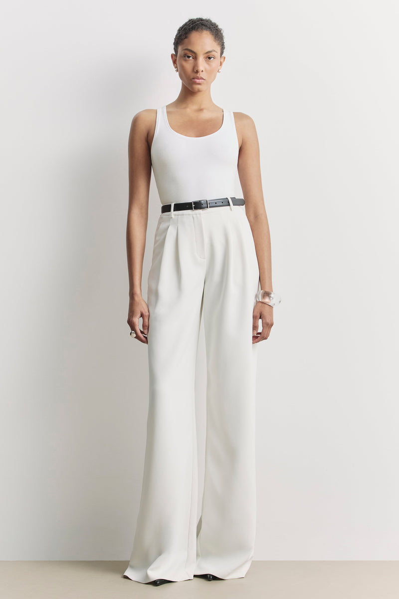 Soft Ribbed Tank Top - White