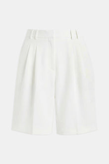 Effortless Pleated Longline Shorts - White