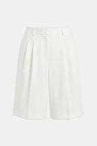 Effortless Pleated Longline Shorts - White