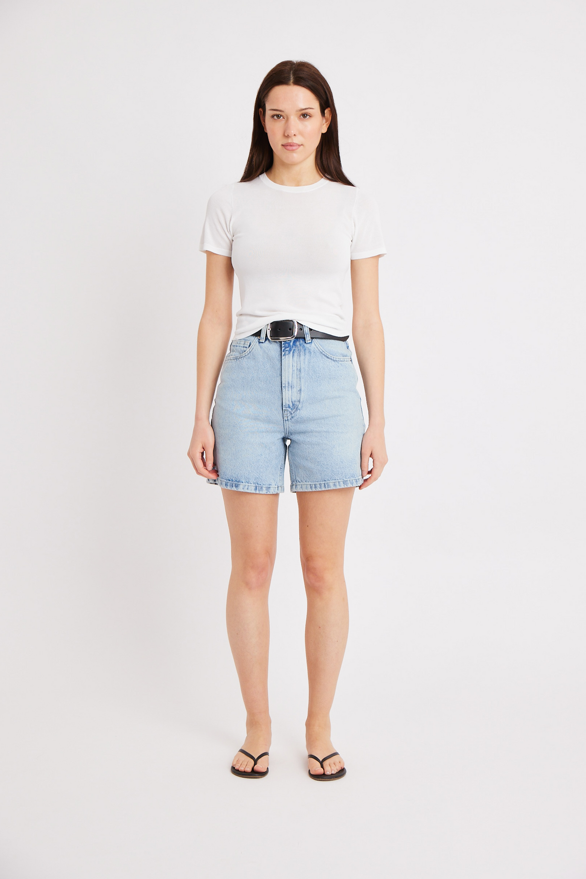 Light blue best sale mom shorts