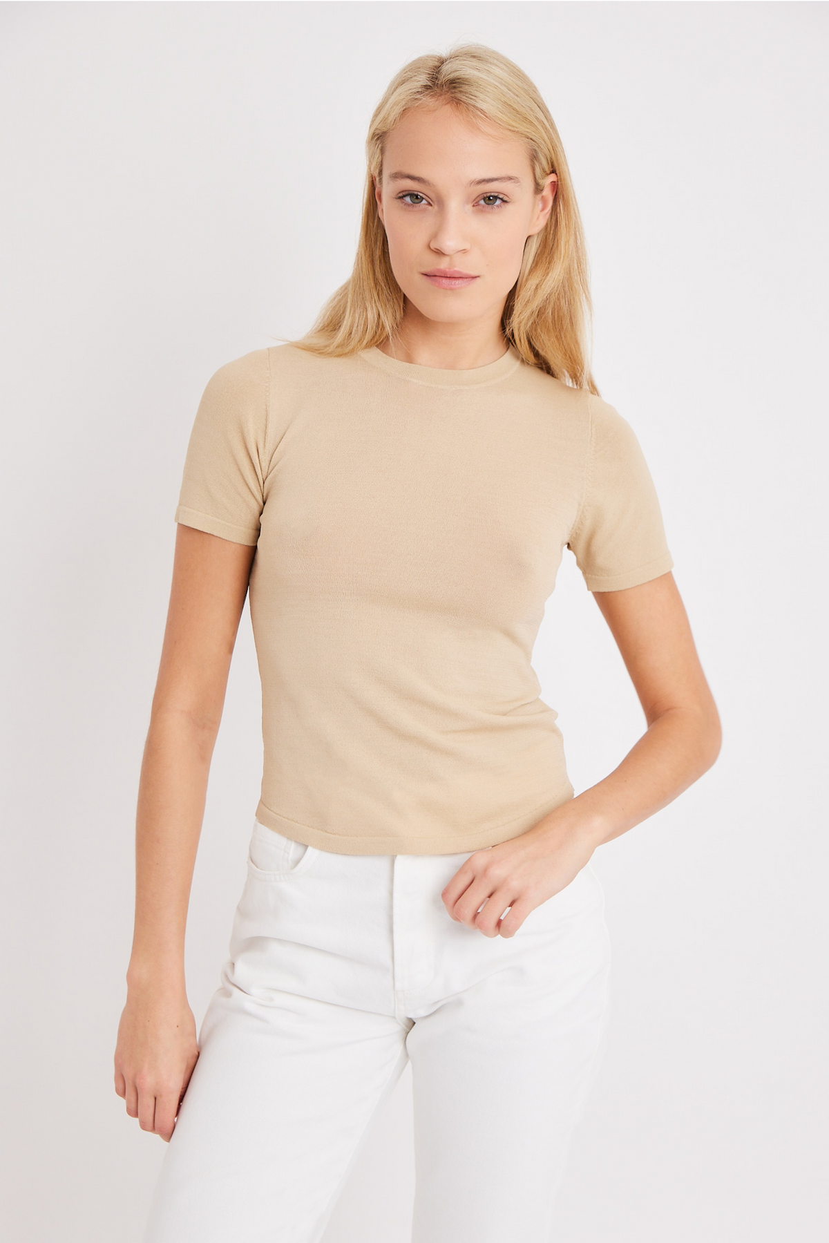 Fine Knit 90's T Shirt - Oak – BOA