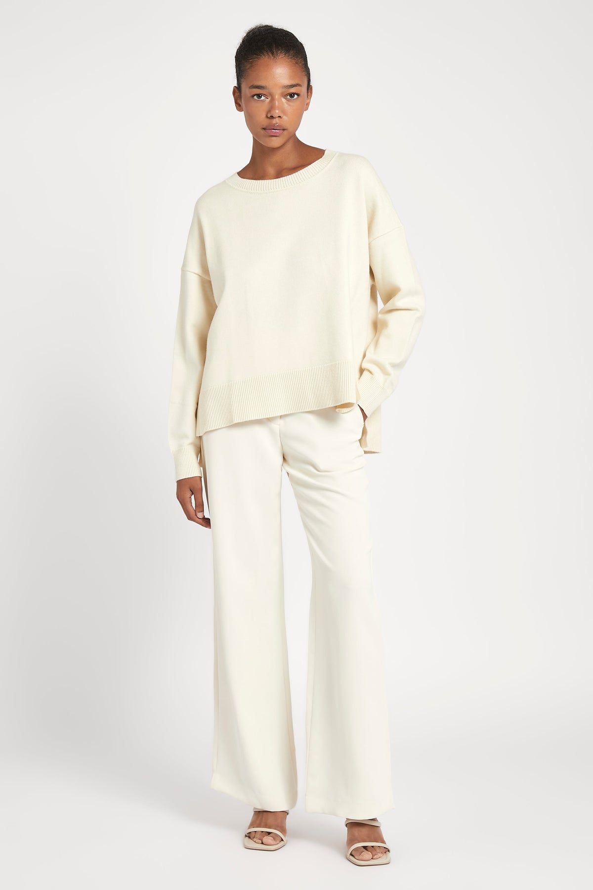 Cream wooly jumper top