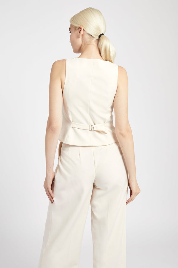 Boxy Waistcoat - Ecru