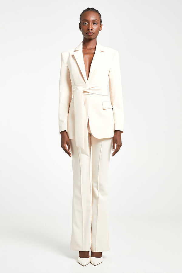 Wide Leg Suit Trousers - Cream – BOA